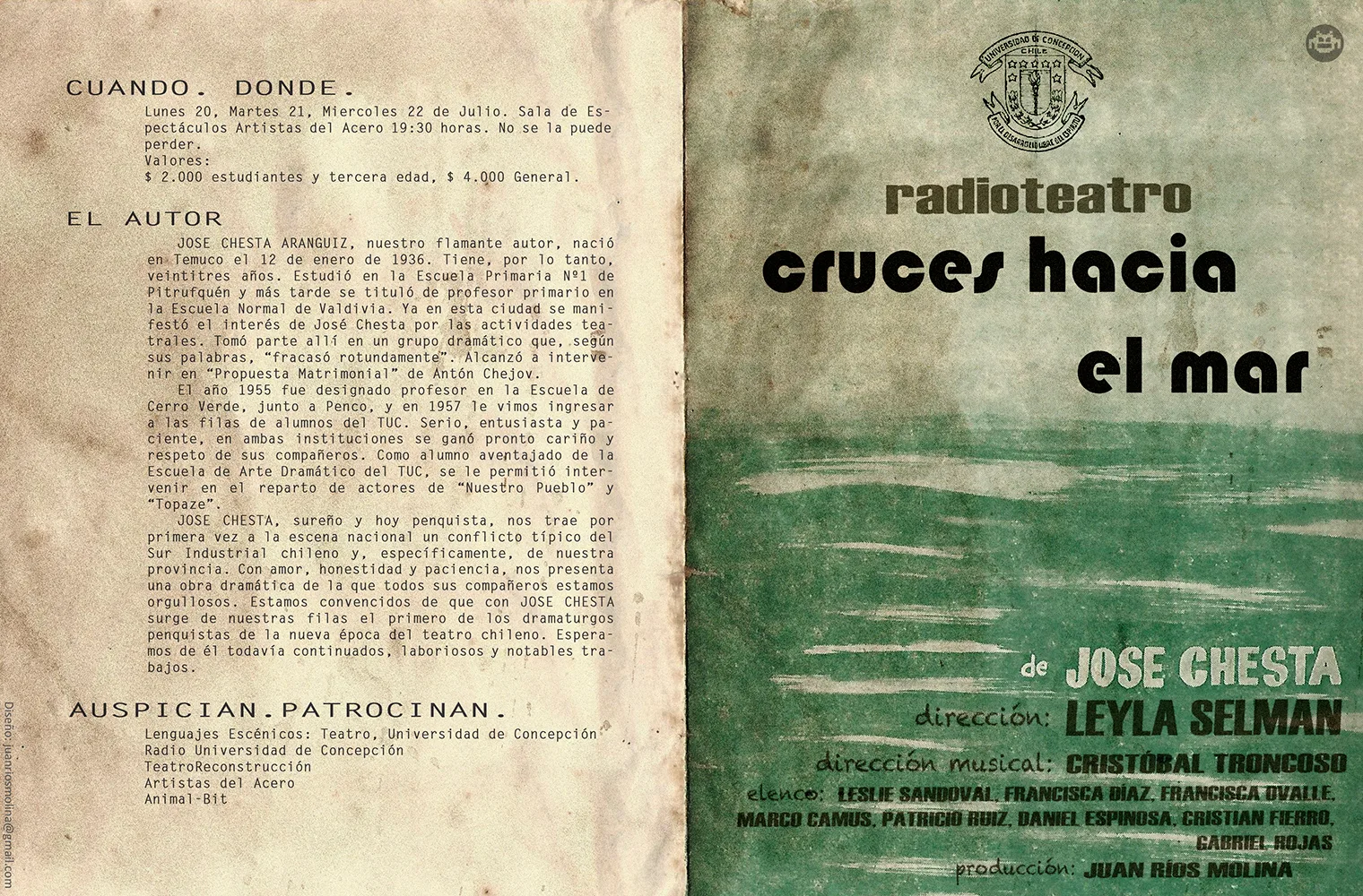 Documento de prensa sobre Cruces hacia el mar