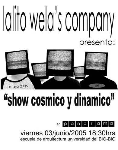 Afiche de Lalito Welas Company Show cósmico y dinámico